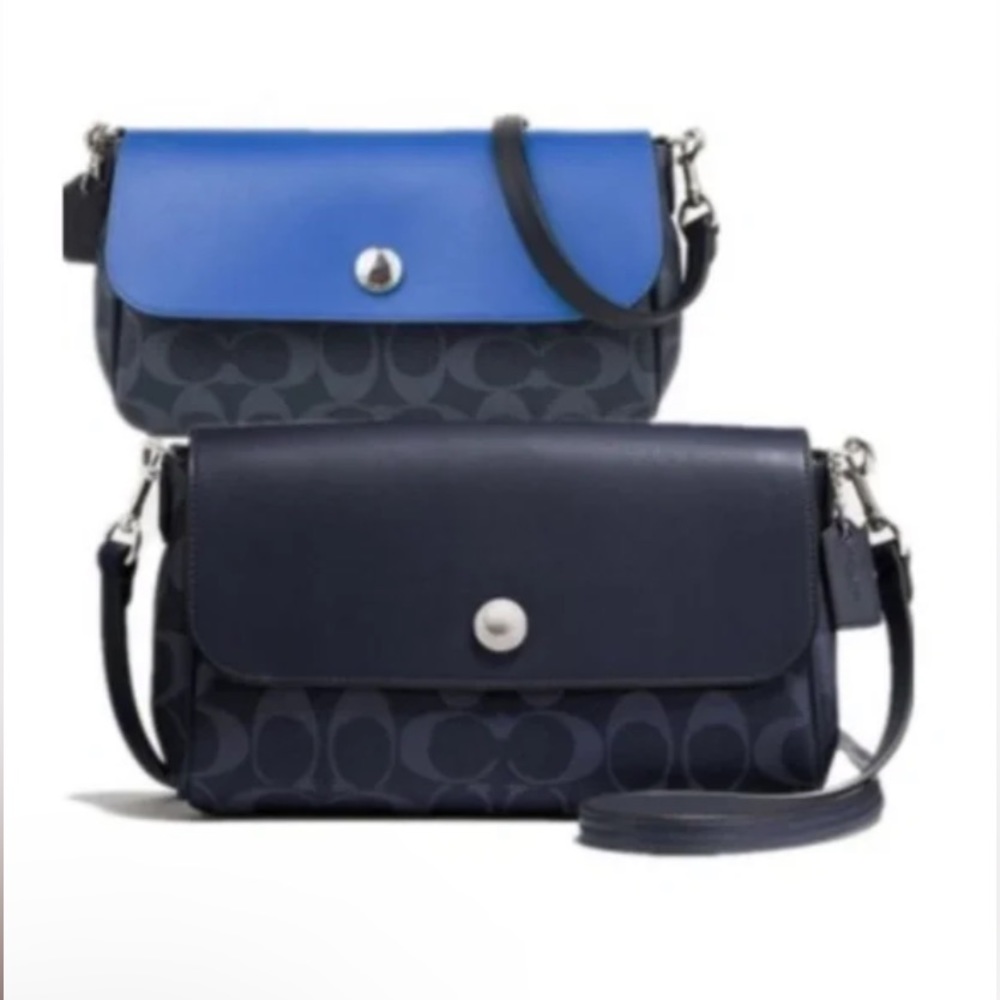 Reversible authentic blue coach purse. Gently used in good condition